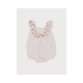 Sardon Baby Girl Pink Rose Print Detail Romper